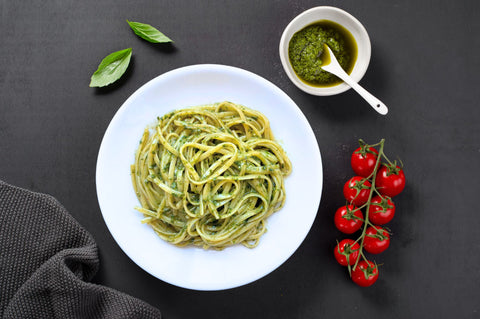 linguine al pesto veg